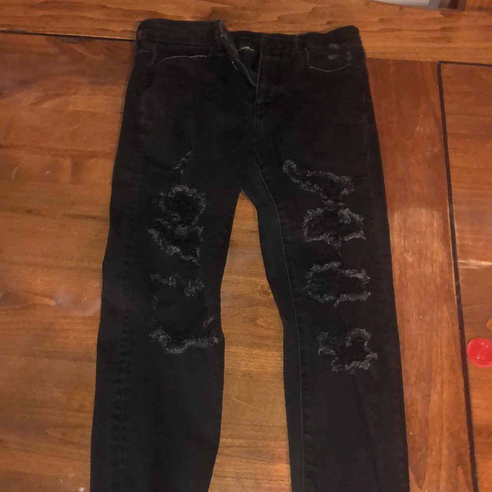 almost brand new black american eagle jeans